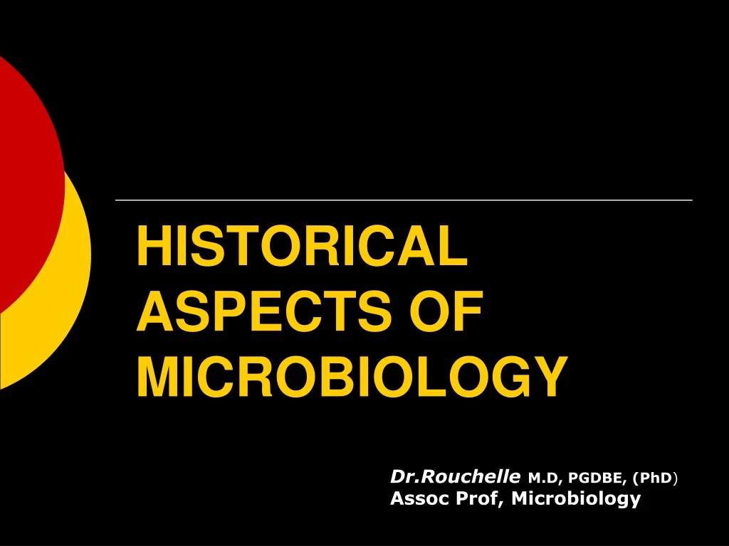 historical aspects of microbiology