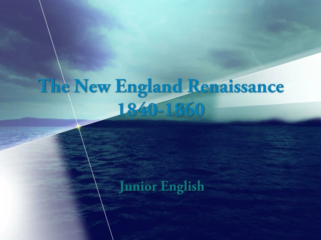 the new england renaissance 1840 1860