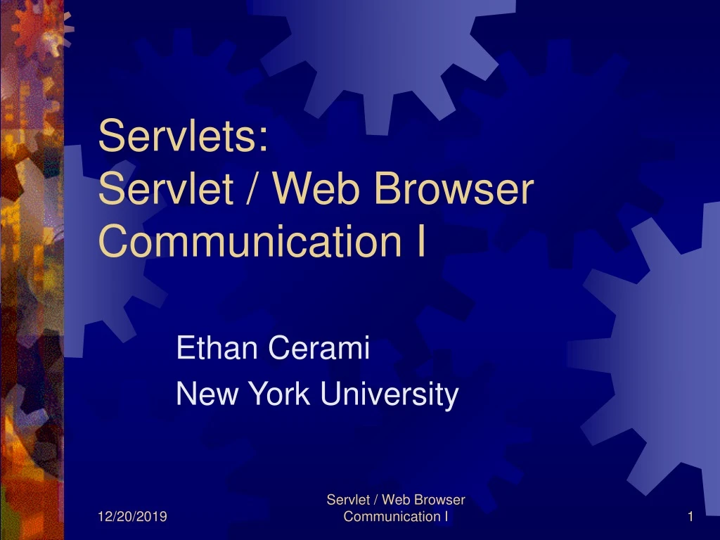 servlets servlet web browser communication i