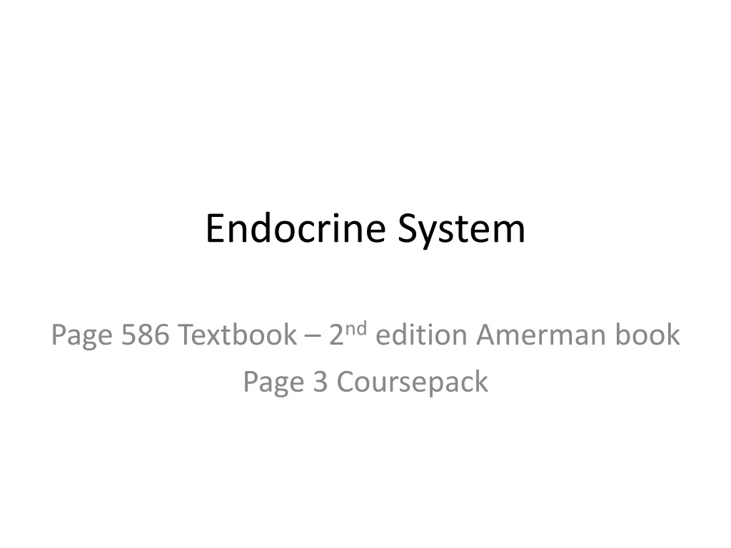 endocrine system