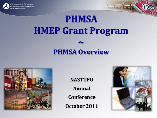 PHMSA HMEP Grant Program ~ PHMSA Overview