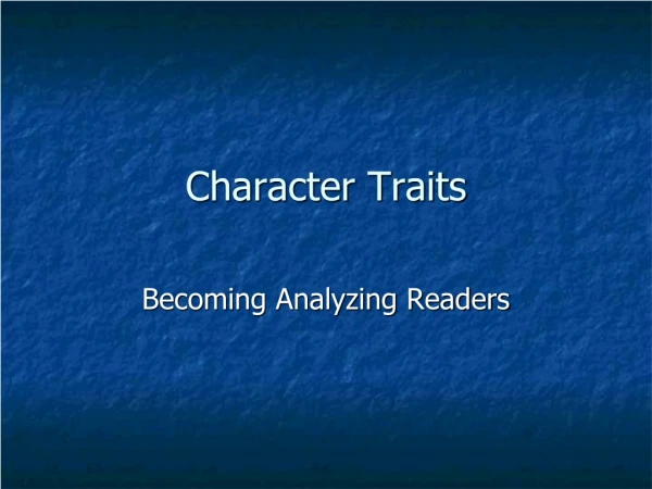 Character Traits