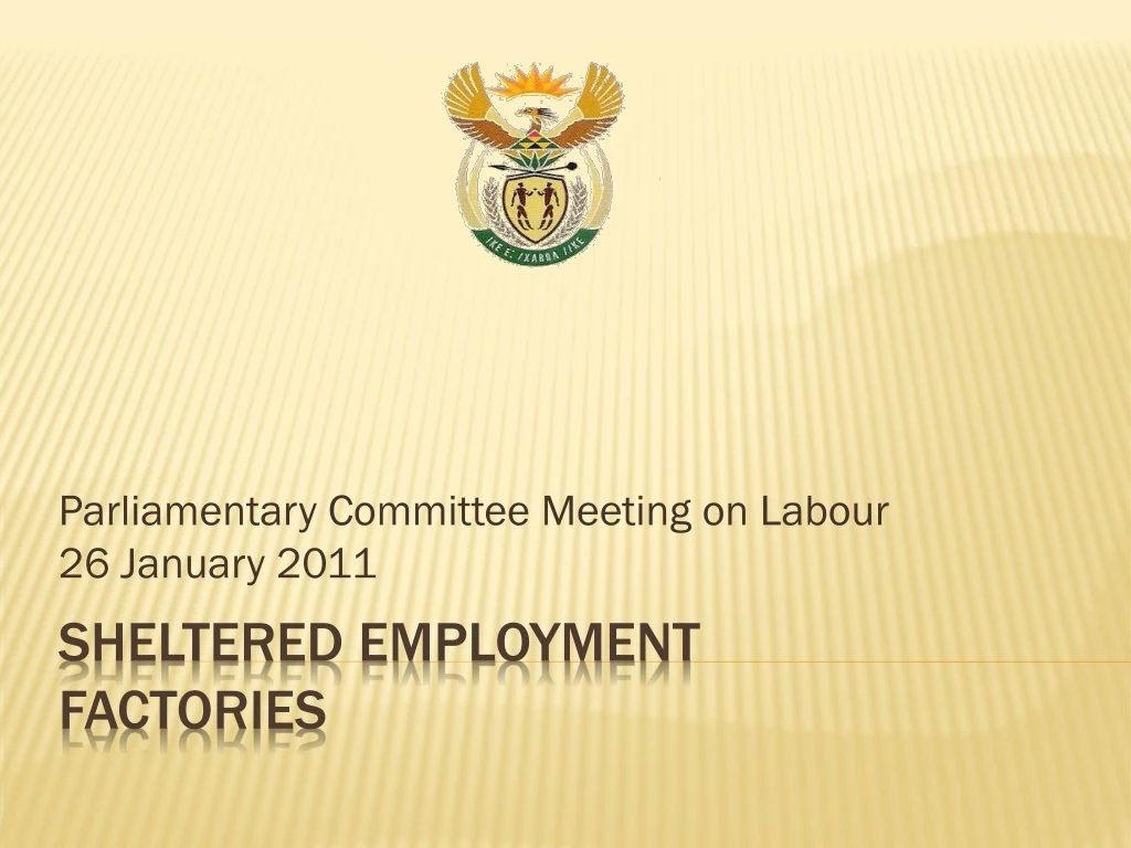 parliamentary committee meeting on labour 26 january 2011