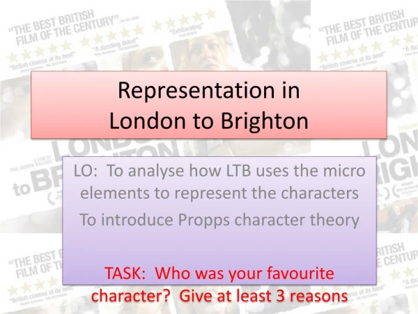 Representation in  London to Brighton