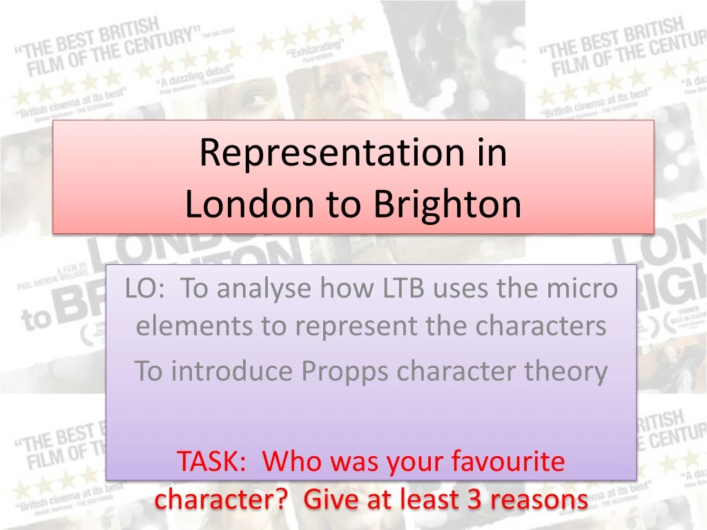 representation in london to brighton