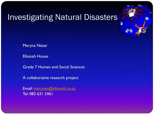 Investigating Natural Disasters