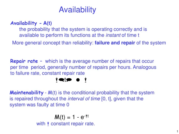 Availability