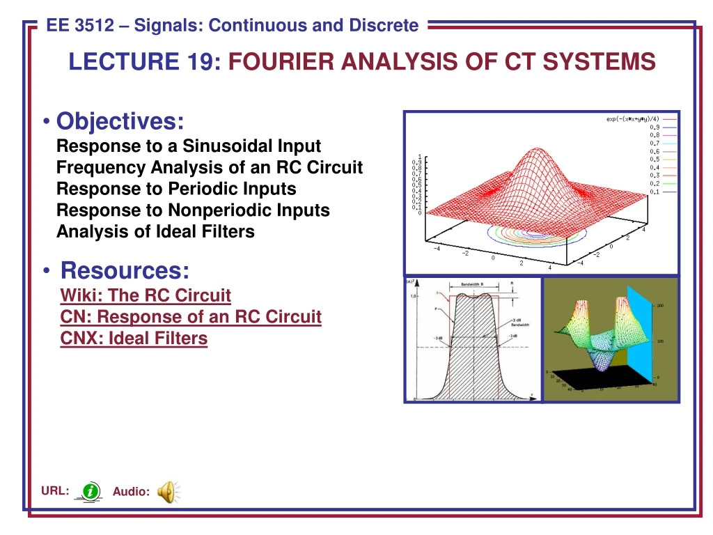 lecture 19 fourier analysis of ct systems