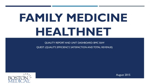 Family Medicine  HealthNet  Inpatient Service