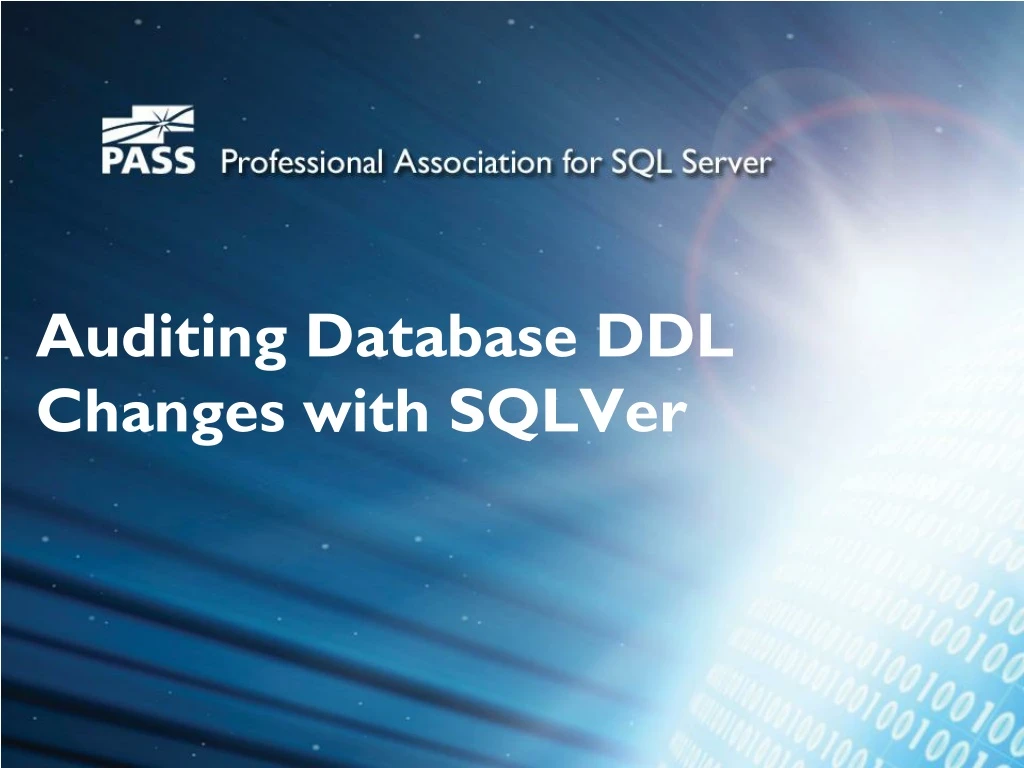 auditing database ddl changes with sqlver
