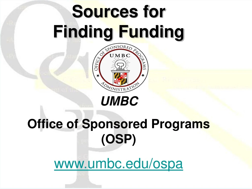 sources for finding funding