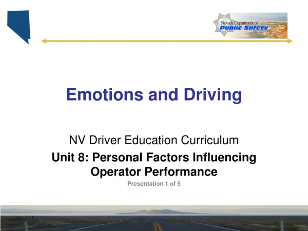 Emotions and Driving