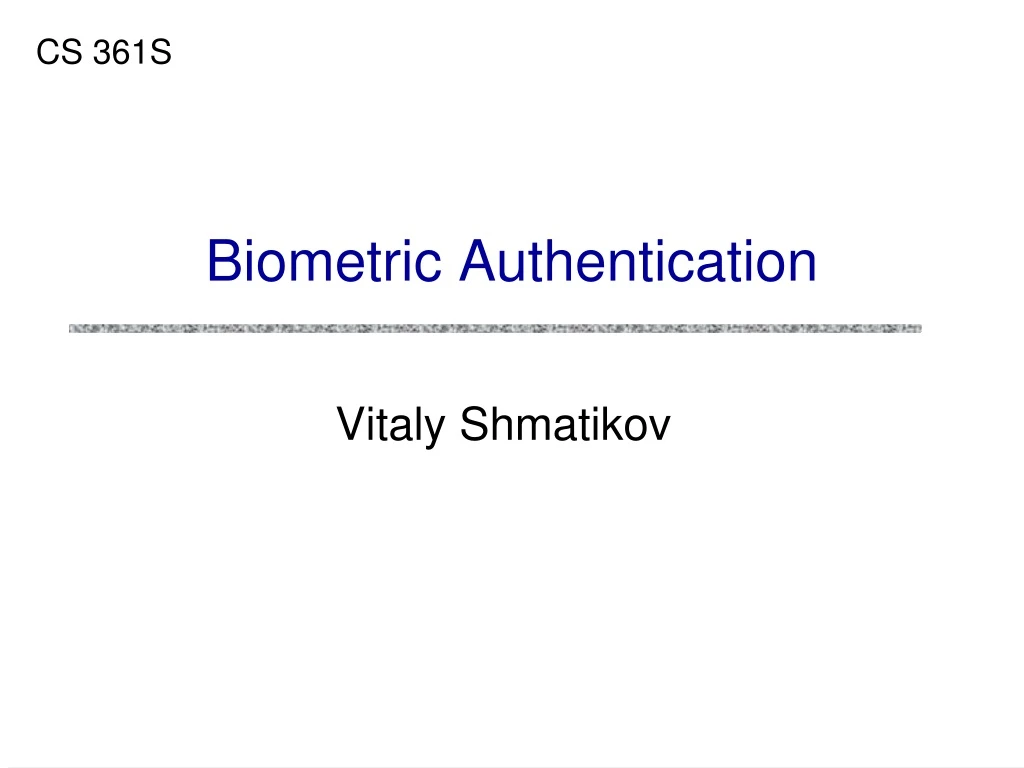 biometric authentication