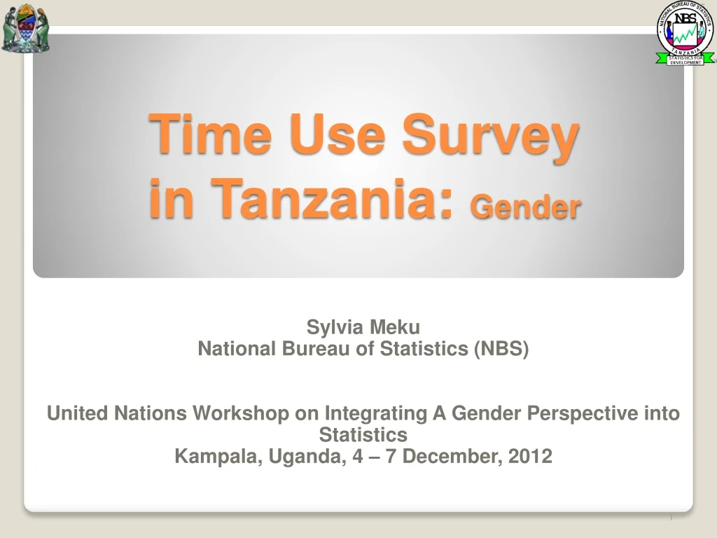 time use survey in tanzania gender