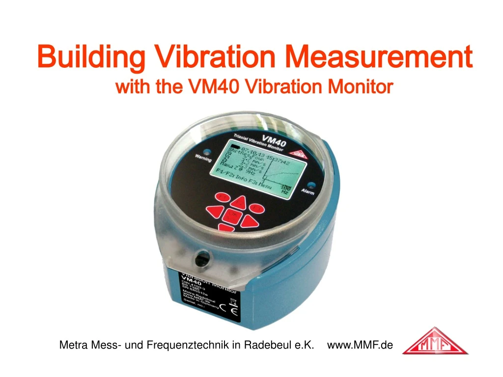 building vibration measurement with the vm40 vibration monitor