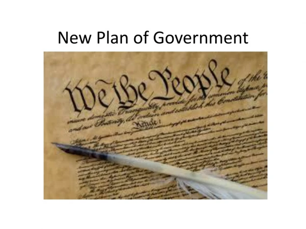 New Plan of Government