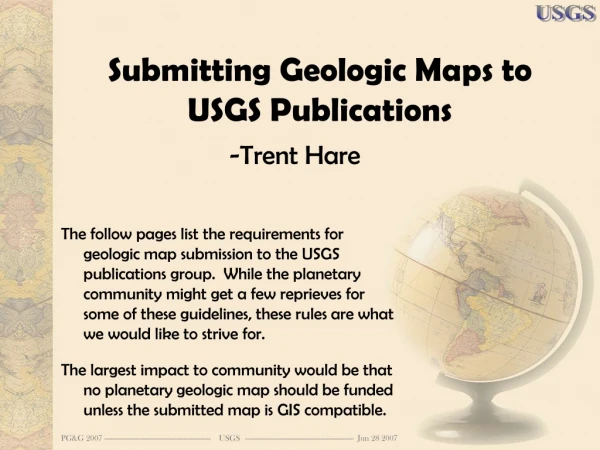 Submitting Geologic Maps to USGS Publications