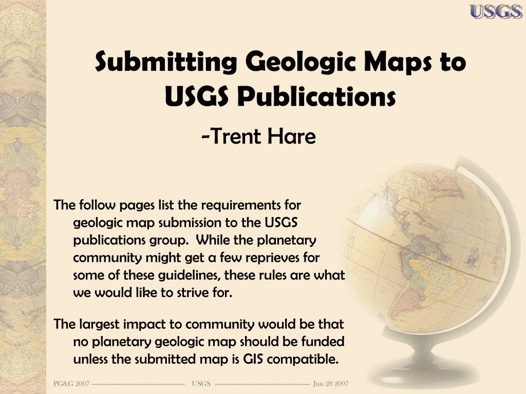 submitting geologic maps to usgs publications