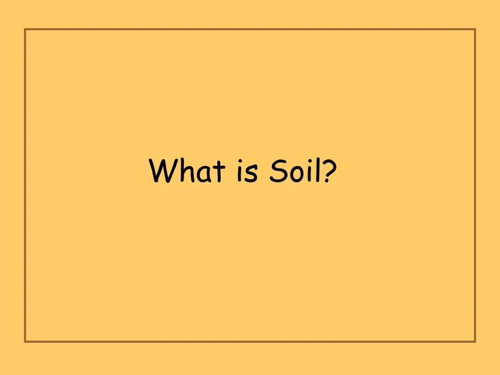 what is soil