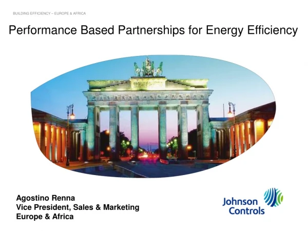 Performance Based Partnerships for Energy Efficiency