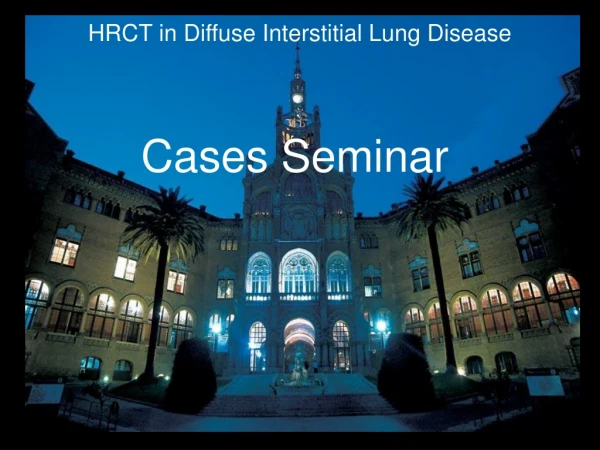 HRCT in Diffuse Interstitial Lung Disease