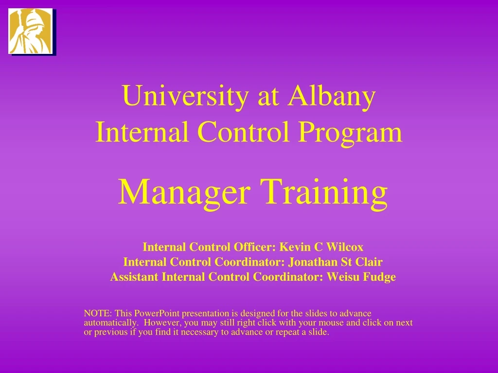 university at albany internal control program