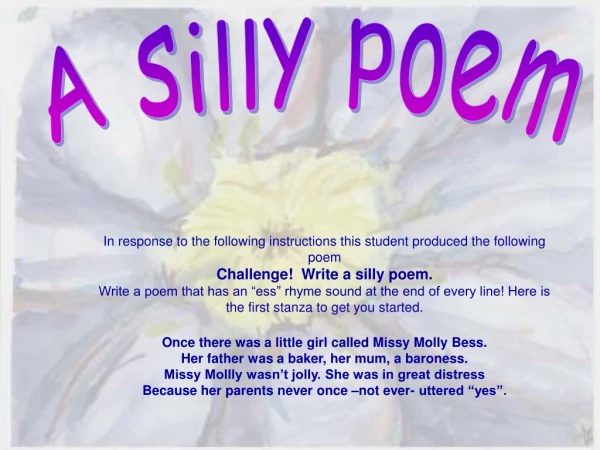 A silly poem