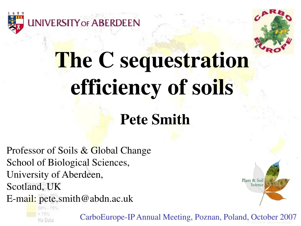 the c sequestration efficiency of soils