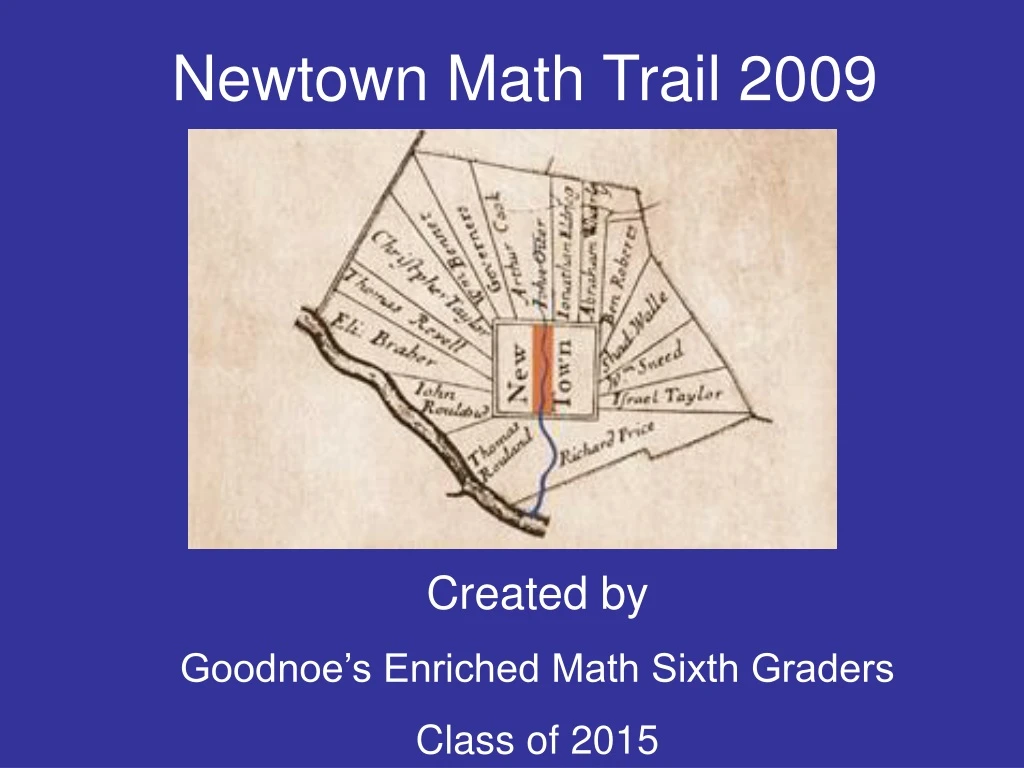 newtown math trail 2009