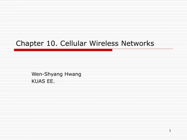 Chapter 10. Cellular Wireless Networks
