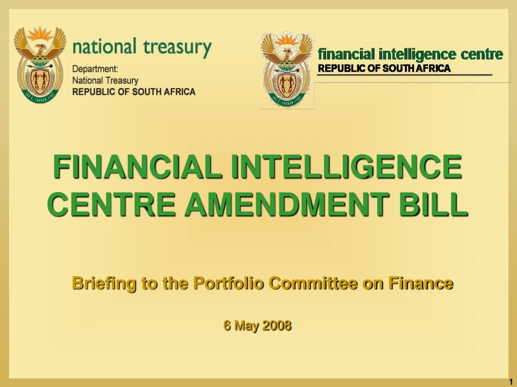 financial intelligence centre amendment bill