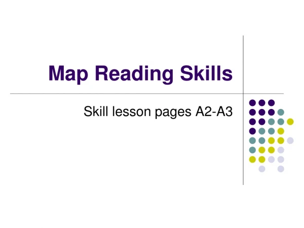 Map Reading Skills