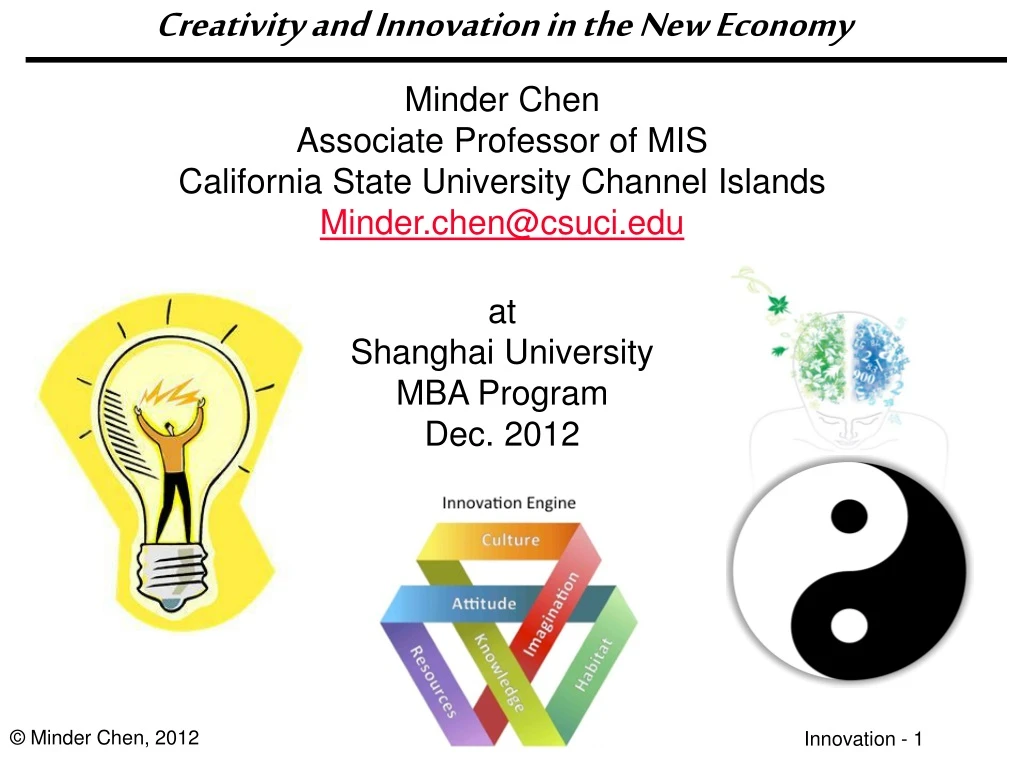 creativity and innovation in the new economy