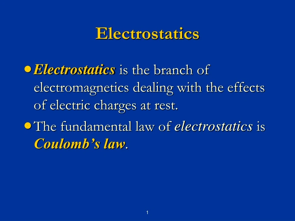 electrostatics