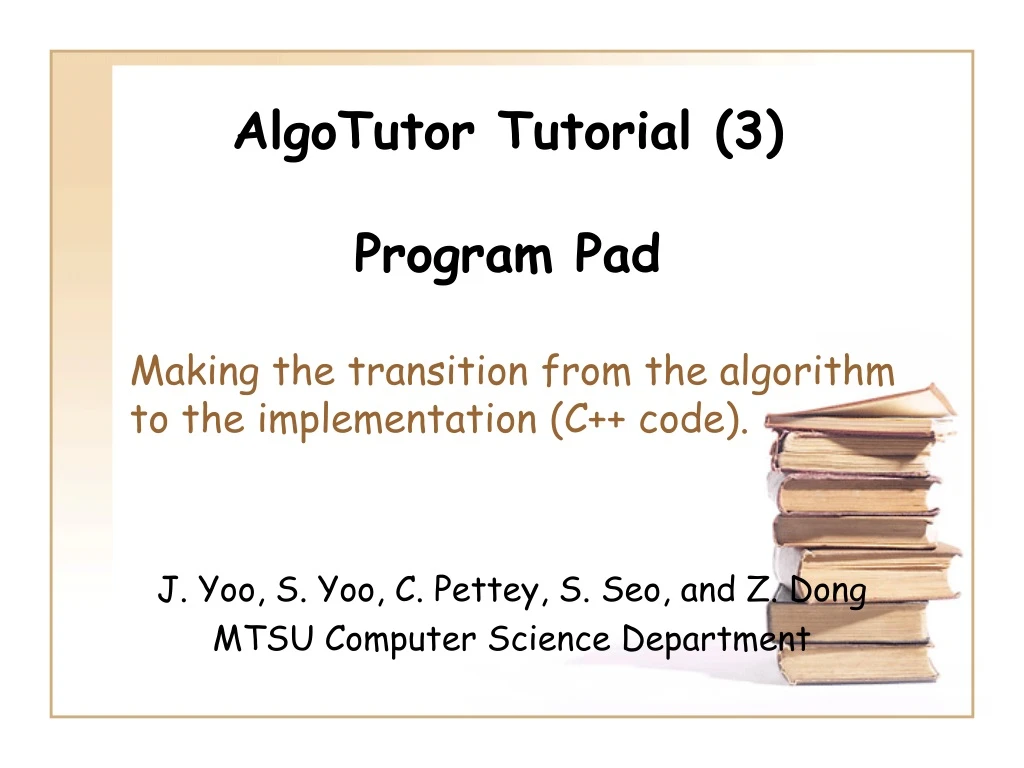 algotutor tutorial 3 program pad