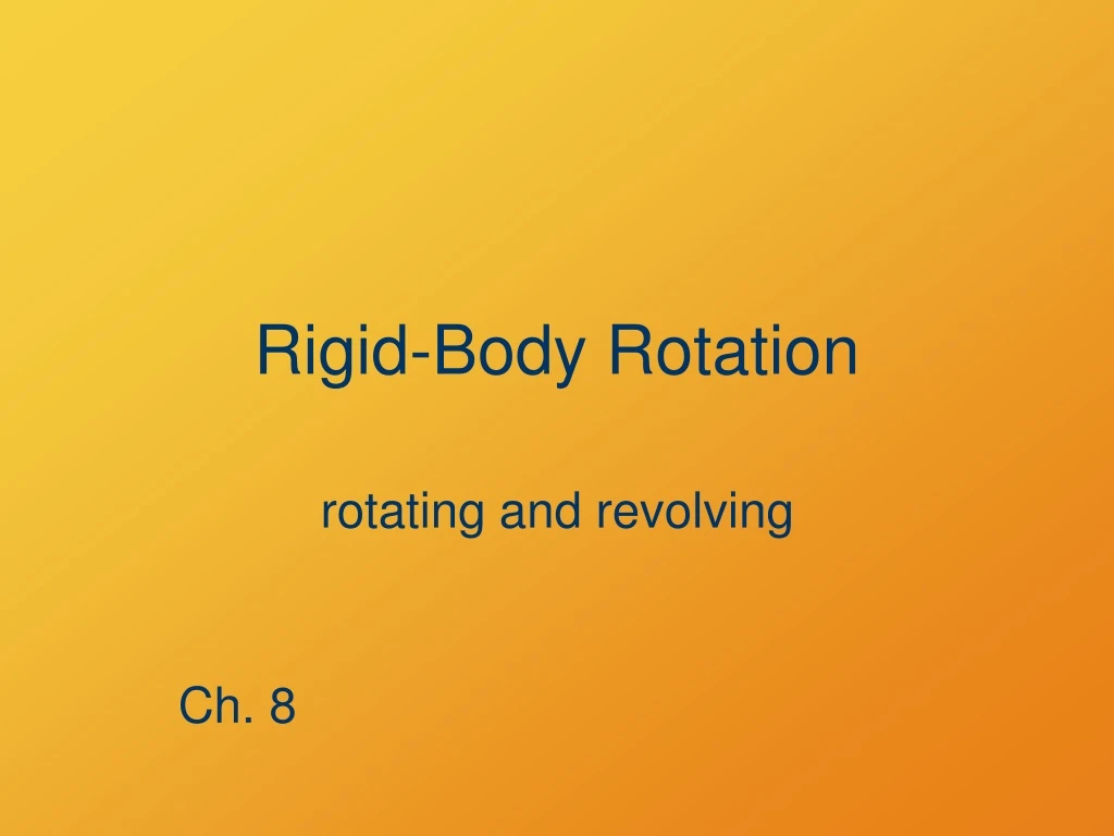 rigid body rotation