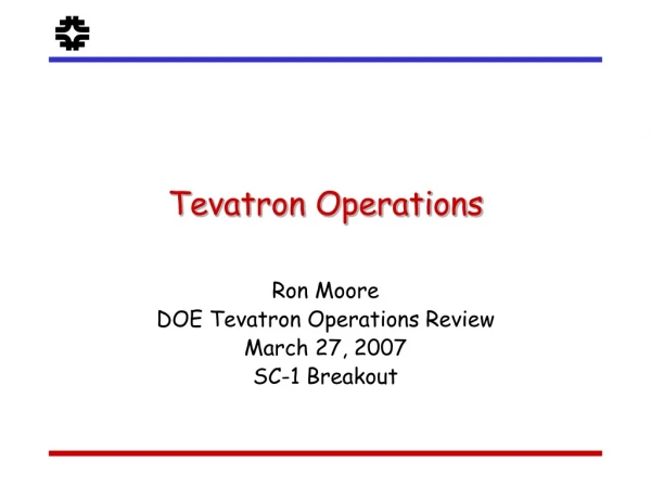 Tevatron Operations