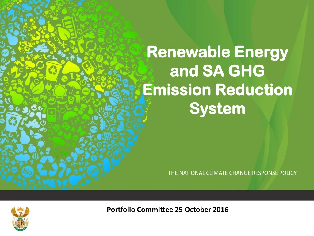 renewable energy and sa ghg emission reduction system