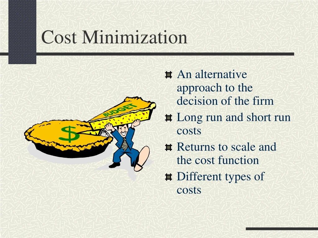 cost minimization