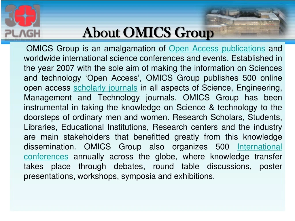 about omics group