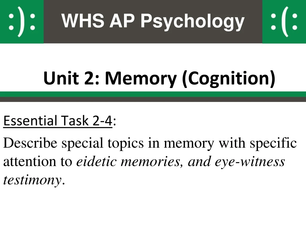 unit 2 memory cognition