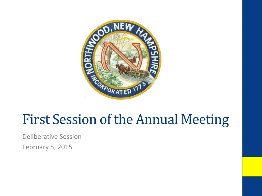 first session of the annual meeting