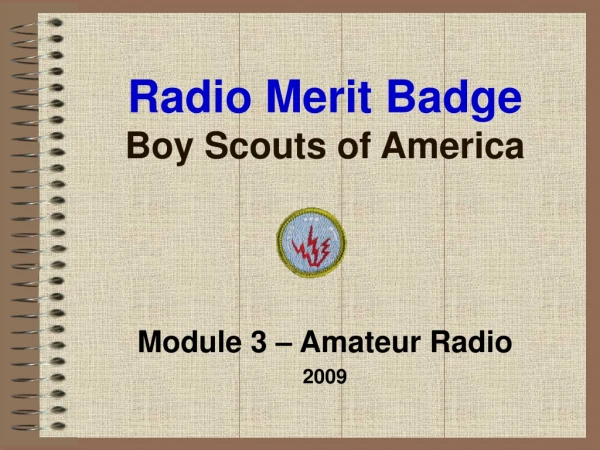 Radio Merit Badge Boy Scouts of America