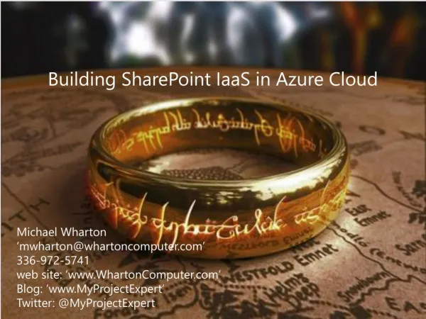 Building SharePoint IaaS in Azure Cloud