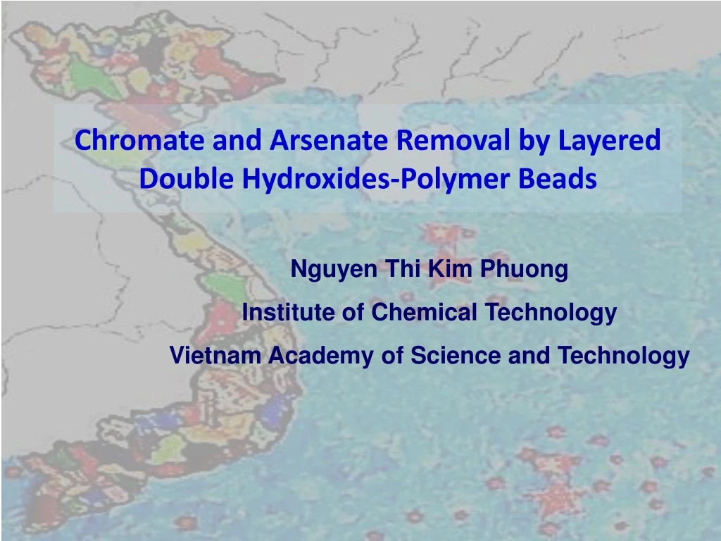 chromate and arsenate removal by layered double