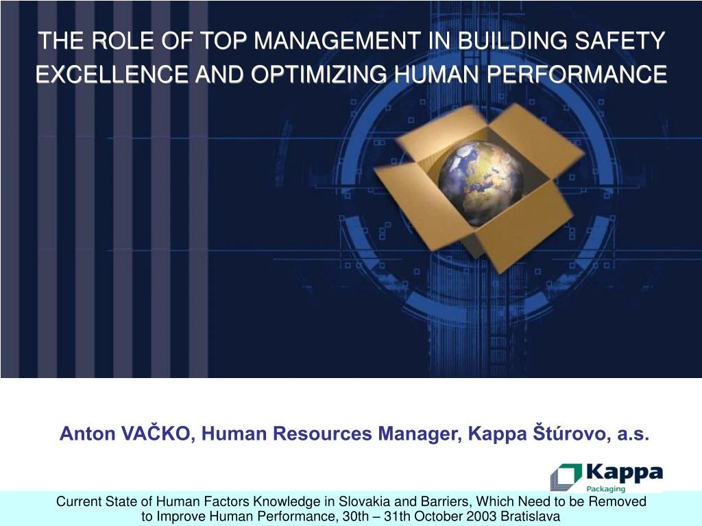the role of top management in building safety