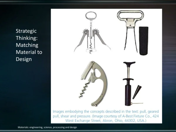 Strategic Thinking: Matching Material to Design