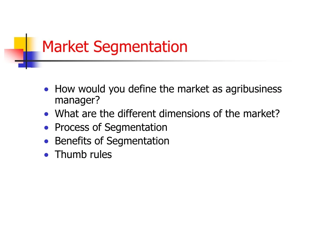 market segmentation