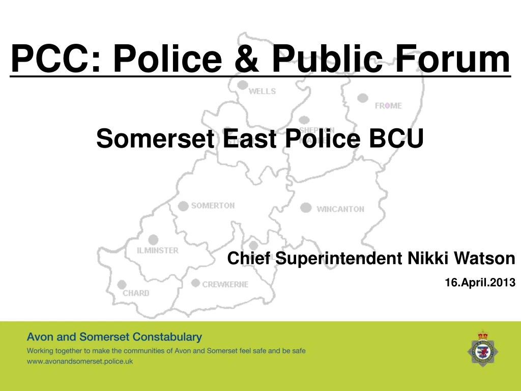 pcc police public forum somerset east police
