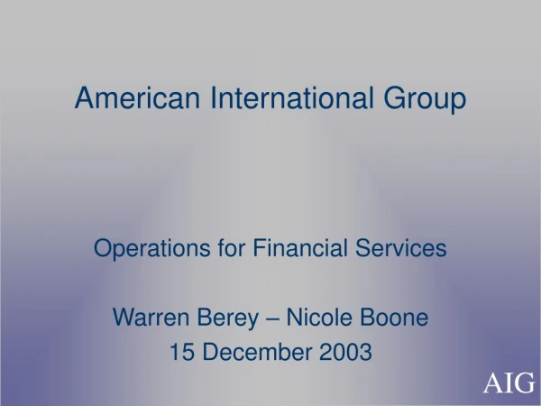 American International Group